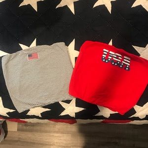 Two USA tube tops